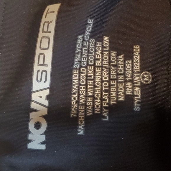 Nova Sport Womens black stitched up active Leggings in sculpt tech size M NWT - Picture 9 of 14